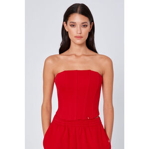 Women's ATOIR Red The Corset Crop Top S